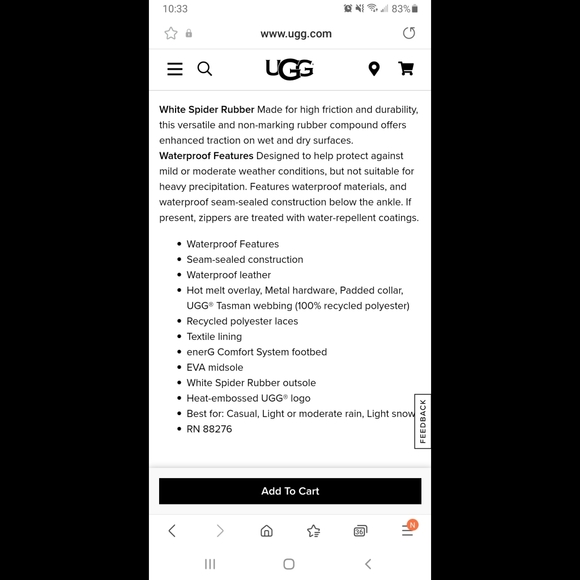 NEW UGG Biltmore Men's Hiker Boots sz 9 - Picture 5 of 7